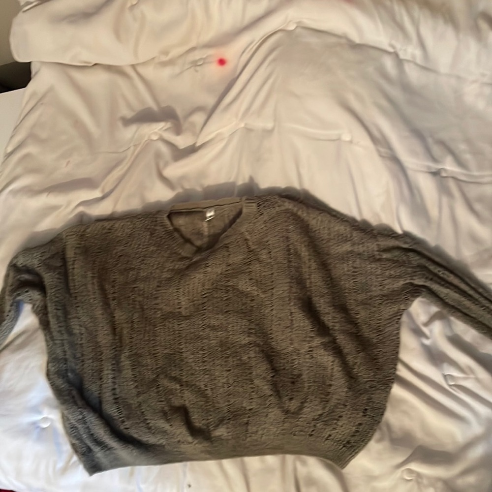 Olive Green Holed sweater